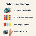 Domino train that lays the dominoes, what is in the box