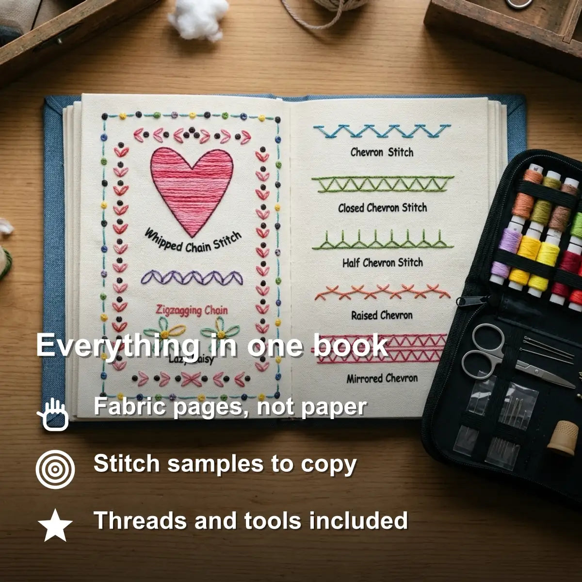 Fabric Embroidery Stitch Book