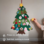 Felt Christmas tree, pieces press on and pull off