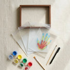 Handprint keepsake frame kit, everything included laid out