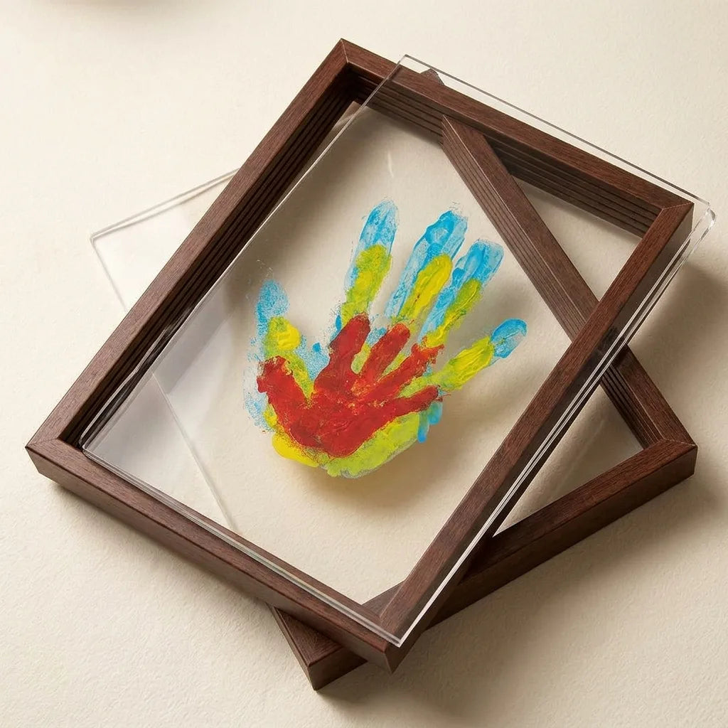 Handprint keepsake frame kit, studio photo