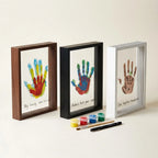 Handprint keepsake frame kit, the options available