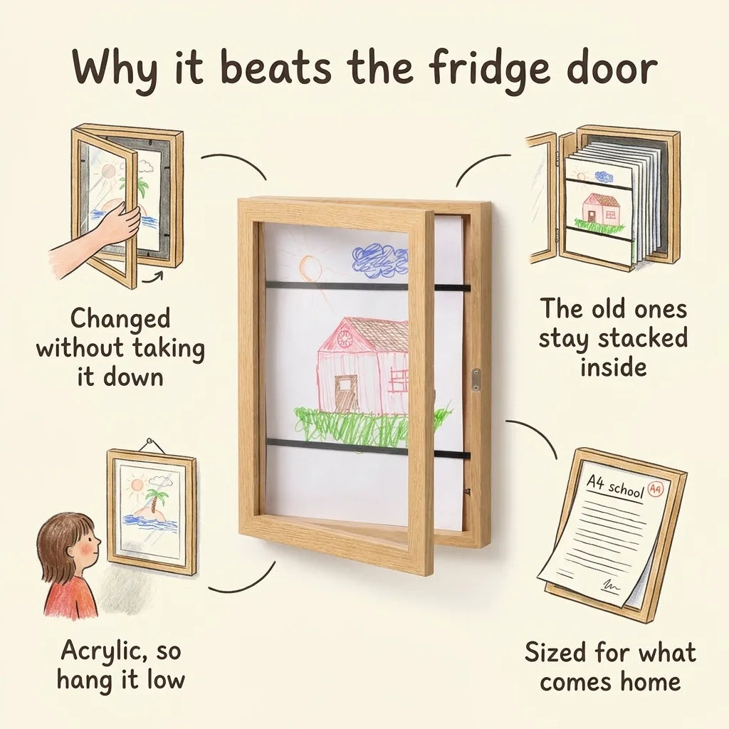 Kids art display frame, four reasons parents keep it out