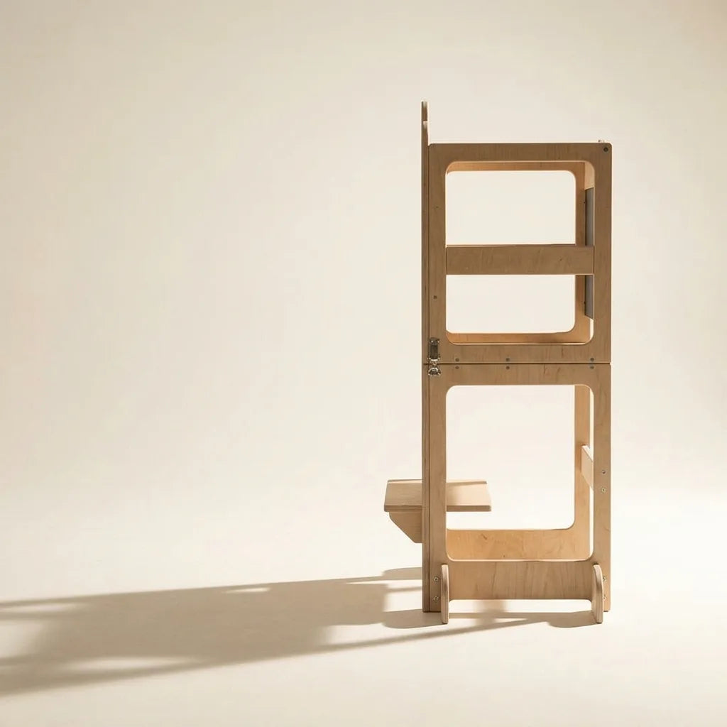Montessori 3 in 1 learning tower, studio photo