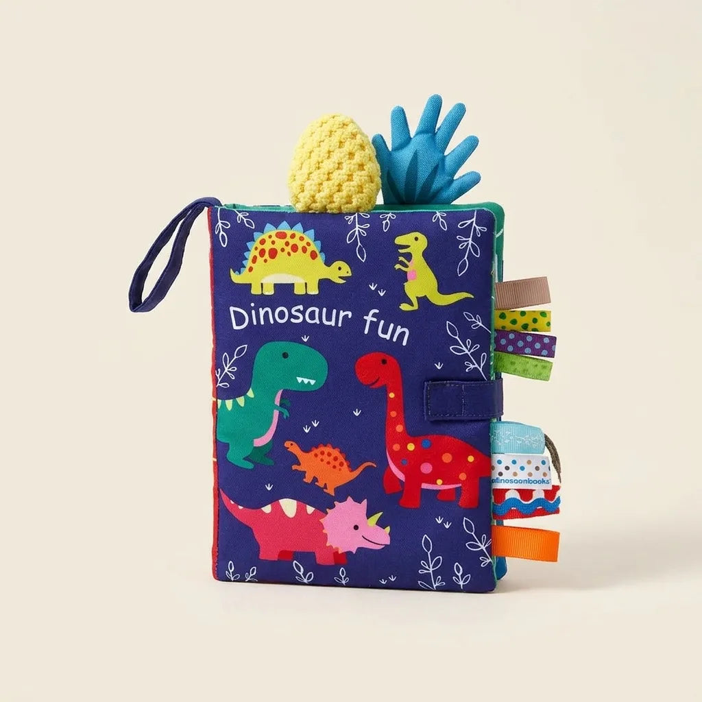 Montessori soft cloth books for babies, Dinosaur option