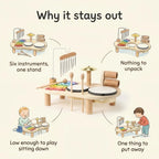 Montessori wooden music set for toddlers, four reasons parents keep it out