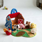 Montessori Farm Animal Plush Set with Sounds