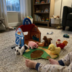 Montessori Farm Animal Plush Set with Sounds